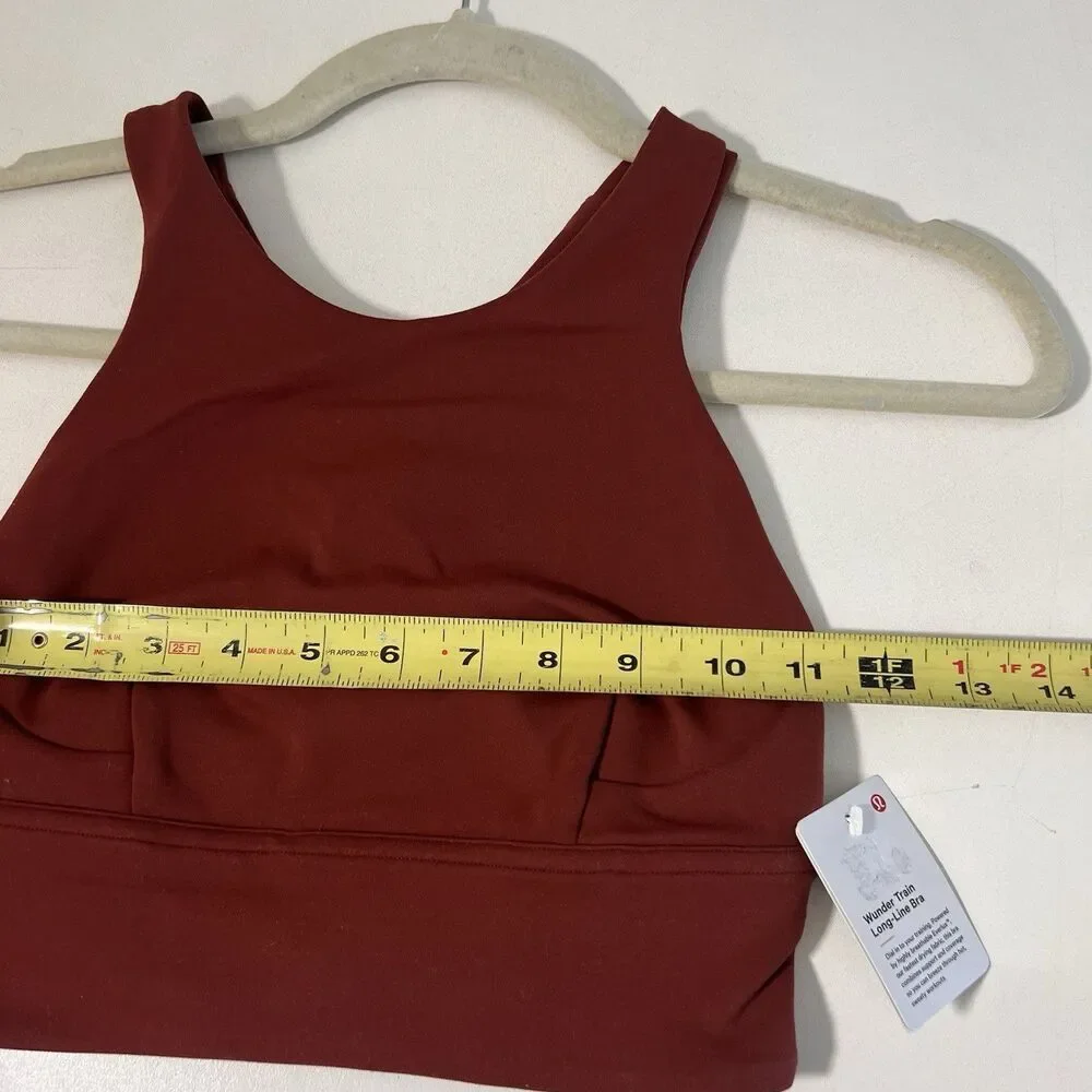 Lululemon Sports Bra Size 2 Brown Stretch Wunder‎ Train Long-line Athletic